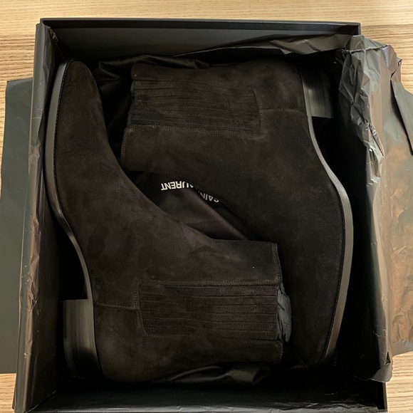 COPY - Saint Laurent Wyatt Chelsea Boots Black - New - Picture 3 of 10